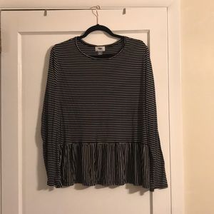 Long Sleeved Peplum Top